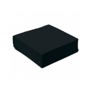 50 black cocktail napkins